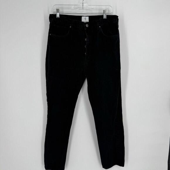 Anine Bing jeans womens 32 black sonya high rise slim denim minimalist rigid - Picture 2 of 10